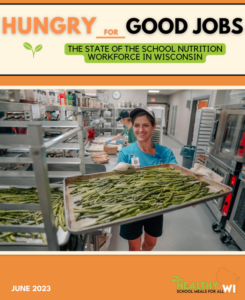 Title page for Hungry for Good Jobs: Food Service Workers in Public Schools report