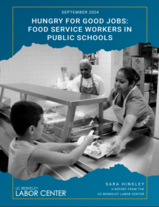 Title page for Hungry for Good Jobs: Food Service Workers in Public Schools report