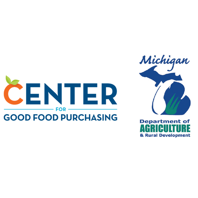 Center for Good Food Purchasing and MDARD logos