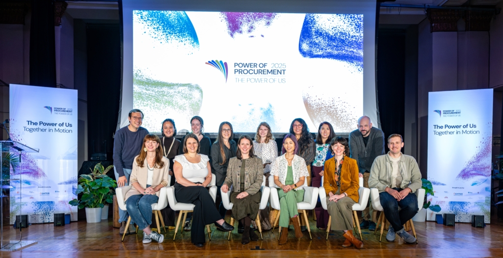 Center for Good Food Purchasing staff on stage at the Power of Procurement 2025 summit