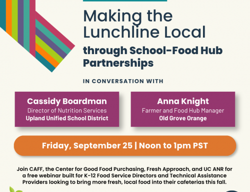 CA Webinar: Making the Lunchline Local through School-Food Hub Partnerships